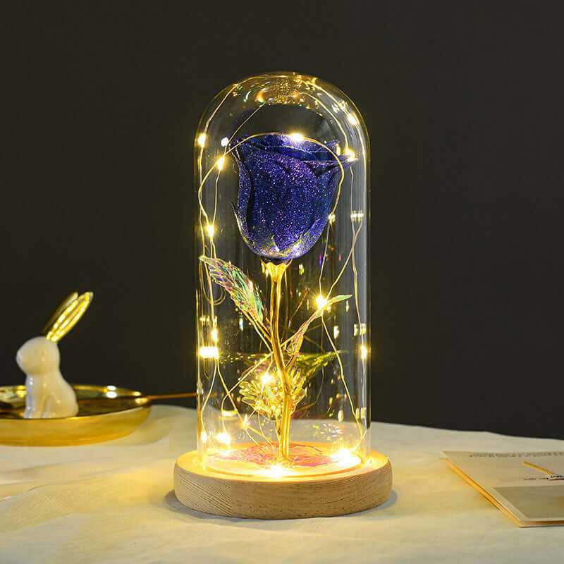 Valentines Day Gift  For Girlfriend Eternal Rose Flowers LED Light In Glass Cover Day Wedding Decoration Favors Mother Day Female Gift  Gift Nexora Store