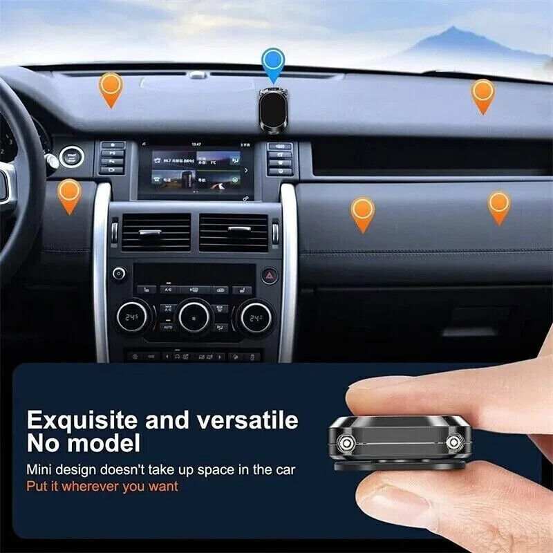 Magnetische telefoonhouder voor in de auto, dashboardmontage, magnetische roestvrijstalen autotelefoonhouder - dashboardmontage, waterbestendig, draaibaar Ritchy's Shop
