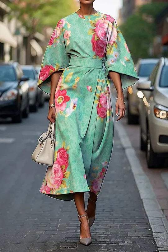 Vrouwelijke creatieve casual print elegante jurk Nexora Store