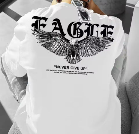 Zomer heren losse plus size print ronde hals korte mouwen T-shirt Ritchy's Shop
