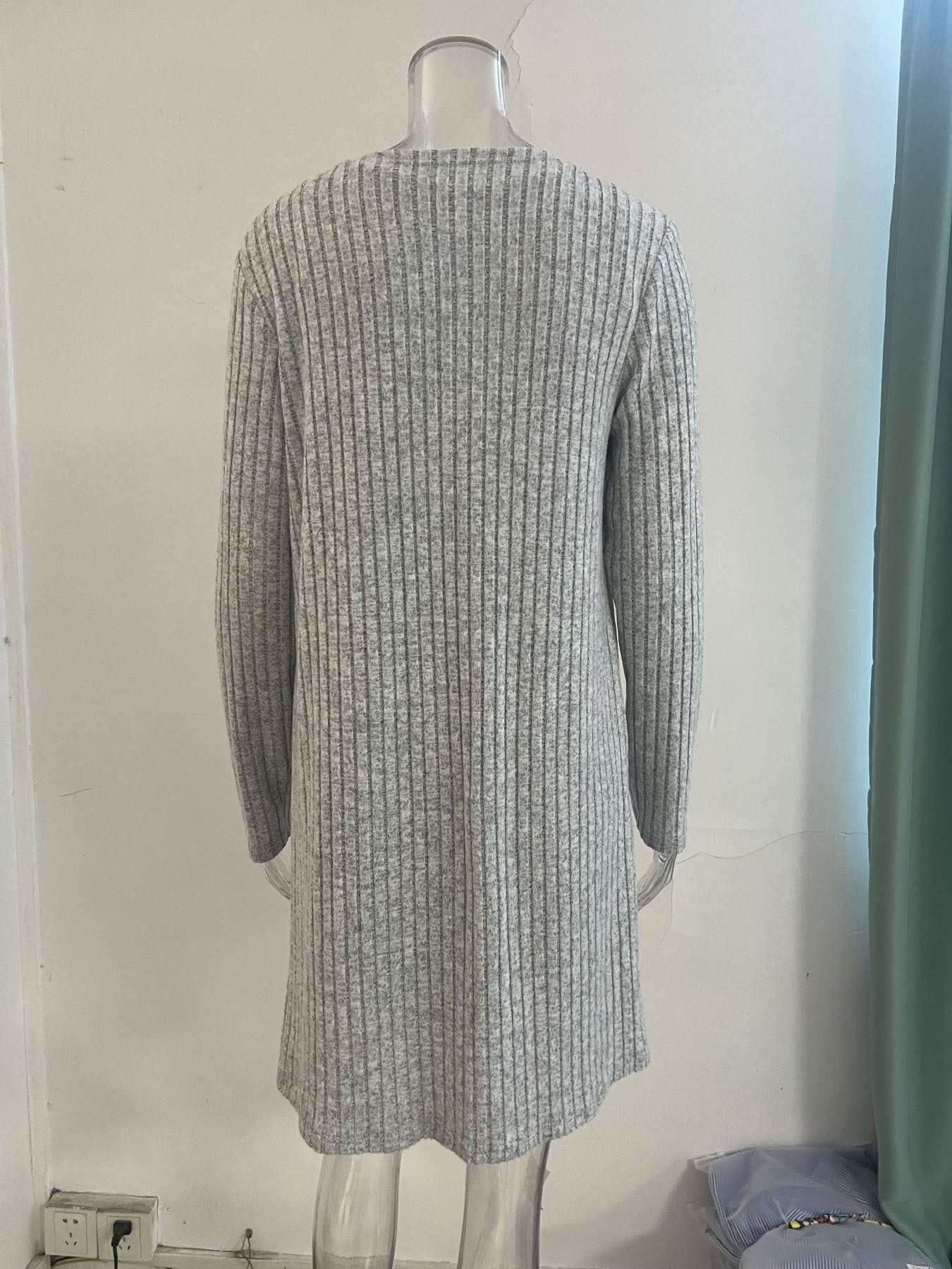 Op maat gemaakte effenkleurige vestrok met pitstrepen voor dameskleding Ritchy's Shop