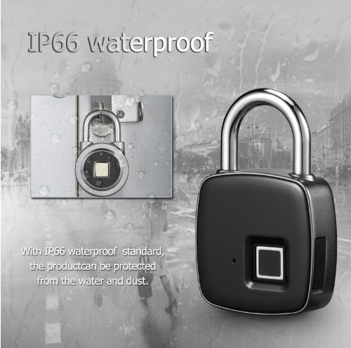 Vingerafdruk hangslot slim slot anti-diefstal deurslot buitendeur hangslot bagage slot vingerafdruk hangslot Ritchy's Shop