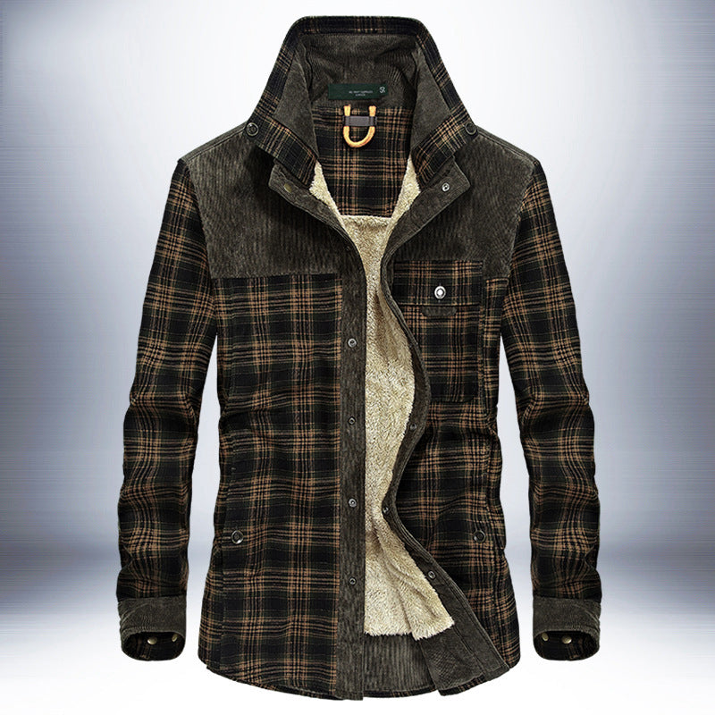 Winterjas Heren Dikke Warme Fleece Jassen Jassen Puur Katoen Geruite Jas Militaire Kleding Ritchy's Shop
