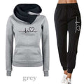 Women Tracksuit Pullovers Hoodies and Black Pants Autumn Nexora Store