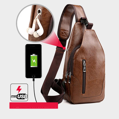 Luxe merk messenger bag leren heren borsttas vintage crossbody schoudertas heren zakelijke sling bags mannelijke casual borsttas Nexora Store