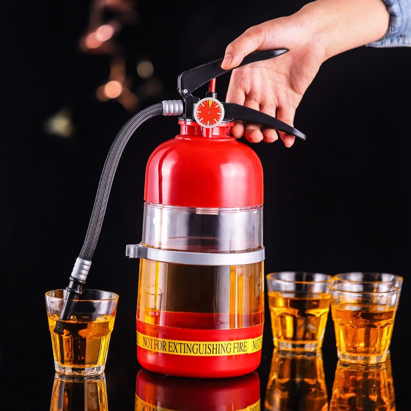 2L creatieve wijn dispenser in brandblusser vorm met slang voor feesten en bars