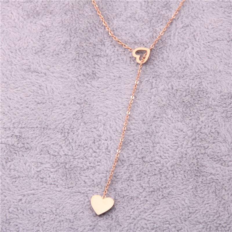 Long Pendant Heart-Shaped Necklaces Pendants For Women Simple Design Necklace Stylish Stainless Steel Jewelry Party Gift Nexora Store