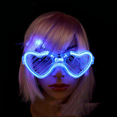 Lichtgevende glazen LED-oplichtende glazen Feestdecoratie Paarse kleur Lichtgevende shutters Glow-in-the-dark-brillen Kinderen Volwassenen Vakantie Accessoires Cadeau Ritchy's Shop