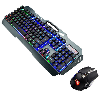 Xinmeng 670 Draadloos Oplaadbaar Toetsenbord en Muis Set Game Lichtgevende Toetsenbord en Muis Set Grensoverschrijdend Ebay Amazon Ritchy's Shop