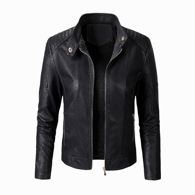Nieuwe leren jassen voor dames, plus fluwelen jassen, modieuze PU leren jassen voor dames Ritchy's Shop