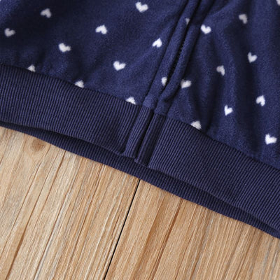 Hartvormige print capuchon rits jassen meisjes lange mouwen warme bovenkleding kinderkleding Nexora Store