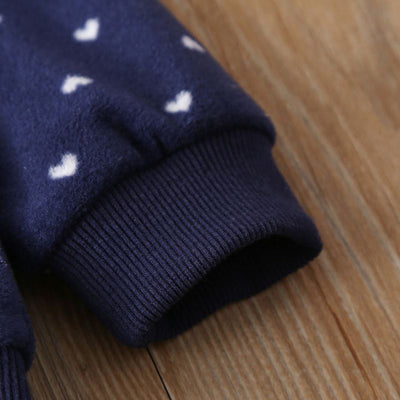 Hartvormige print capuchon rits jassen meisjes lange mouwen warme bovenkleding kinderkleding Nexora Store