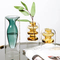 Woonaccessoires Nordic Ins Kleurrijke glazen transparante vaas Woonkamer Eettafel Gedroogde bloemen Hydrocultuur vazen Ritchy's Shop