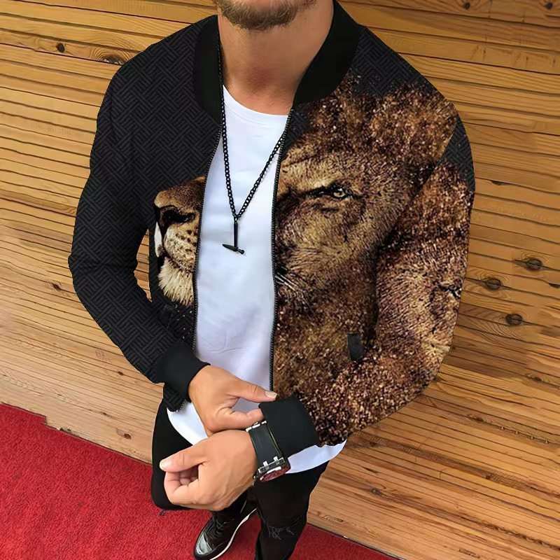Autum Printed Casual Men's Fallwinter Jacket Coat Nexora Store