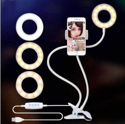 LED Selfie Ring Light for Live Adjustable Makeup Light-8cm Stand Nexora Store