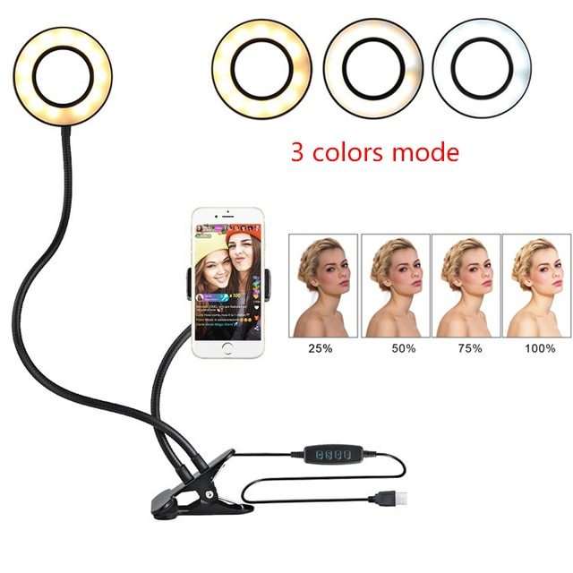 LED Selfie Ring Light for Live Adjustable Makeup Light-8cm Stand Nexora Store