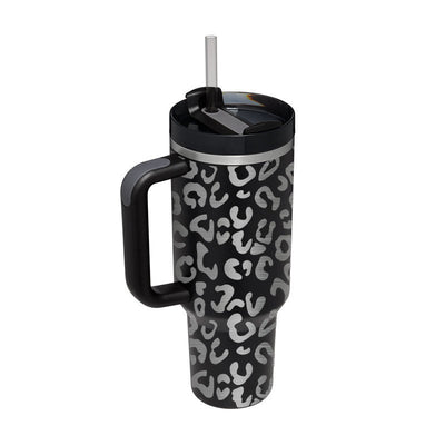 40 Oz Tumbler met handvat, rietje, geïsoleerd, roestvrij staal, morsbestendig, vacuüm koffiebeker, beker met deksel, taps toelopende mok, cadeaus voor Valentijnsliefhebbers, geschikt voor in de auto, sportschool, kantoor, reizen Ritchy's Shop