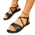 Comfortabele, lichtgewicht Romeinse platte sandalen voor dames met elastische band voor de zomer Ritchy's Shop