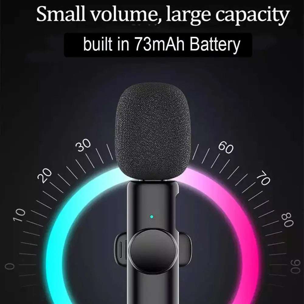 draadloze microfoon met ingebouwde 73mAh batterij en compact ontwerp