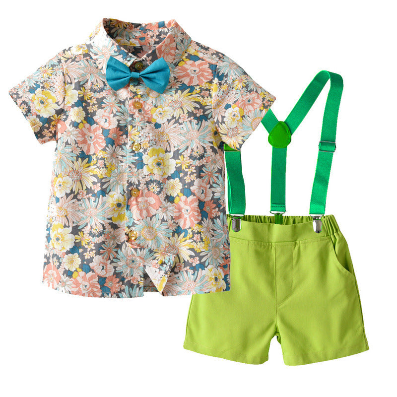 Schattige bloemen prinses shirt shorts tweedelig setje Nexora Store