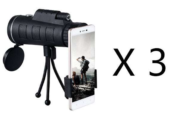 Compatibel met Apple, monoculaire telescoop, zoomscoop met kompas, telefoonclip en statief Nexora Store