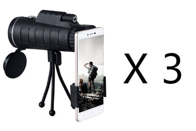 Compatibel met Apple, monoculaire telescoop, zoomscoop met kompas, telefoonclip en statief Nexora Store