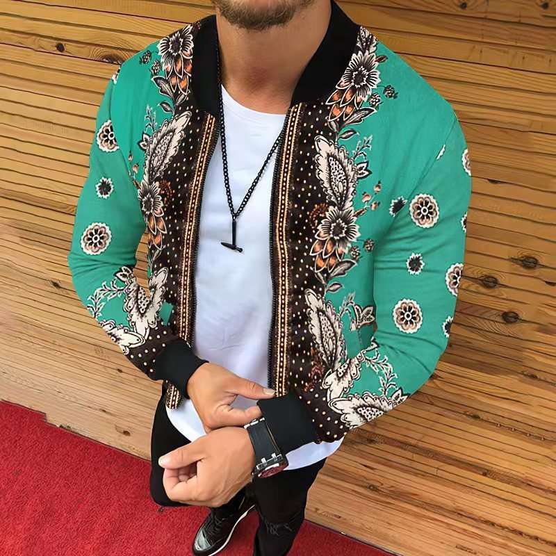 Autum Printed Casual Men's Fallwinter Jacket Coat Nexora Store