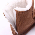 herfst winter nieuwe brown knitted winter boot with white fleece lining