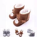 herfst winter nieuwe baby warm teddy bear booties in brown and grey colors