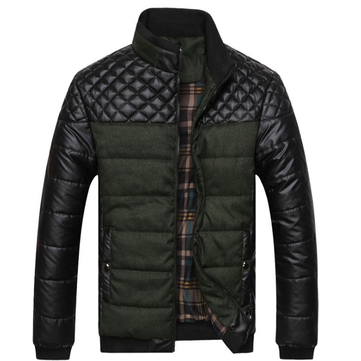 Herenkleding van katoen, Koreaanse versie van de effen stiksels, katoenen herenkraag voor mannen van middelbare leeftijd, zelfontplooiingskraag Nexora Store