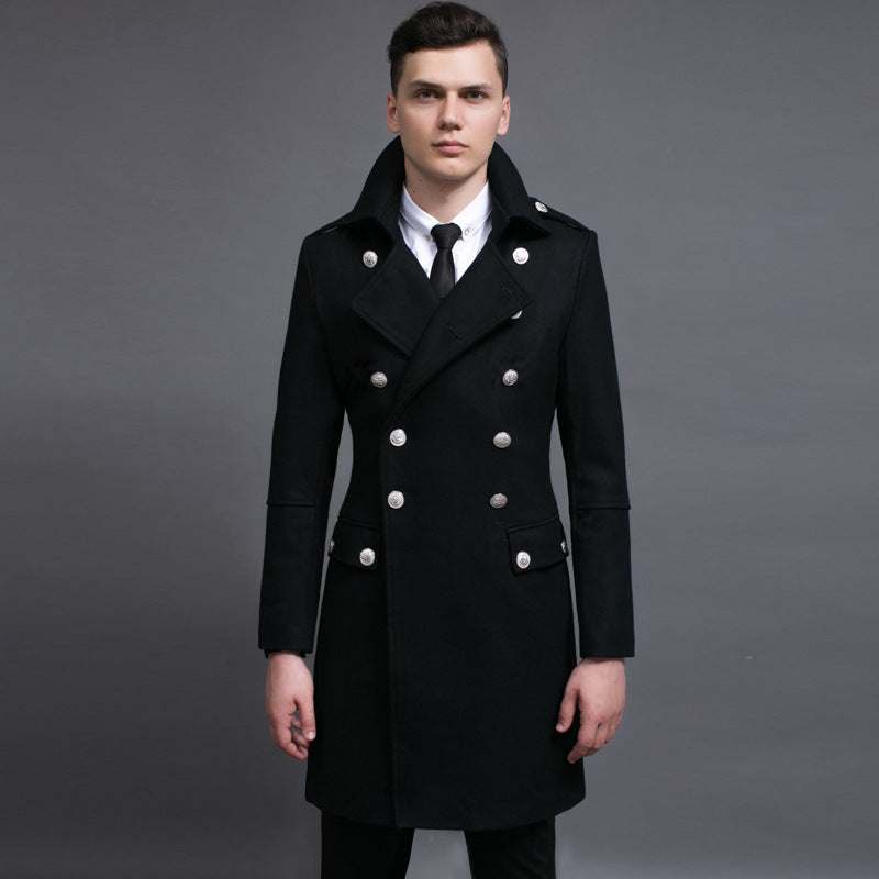 Double-row Retro Woolen Coat Man Nexora Store