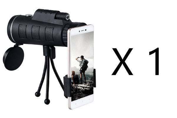 Compatibel met Apple, monoculaire telescoop, zoomscoop met kompas, telefoonclip en statief Nexora Store