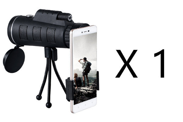 Compatibel met Apple, monoculaire telescoop, zoomscoop met kompas, telefoonclip en statief Nexora Store