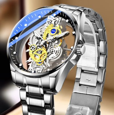 Herenhorloge Skeleton Automatisch Quartz Horloge Goud Skeleton Vintage Herenhorloge Herenhorloges Topmerk Luxe Nexora Store