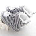 herfst winter nieuwe gray knitted warm baby booties with soft lining