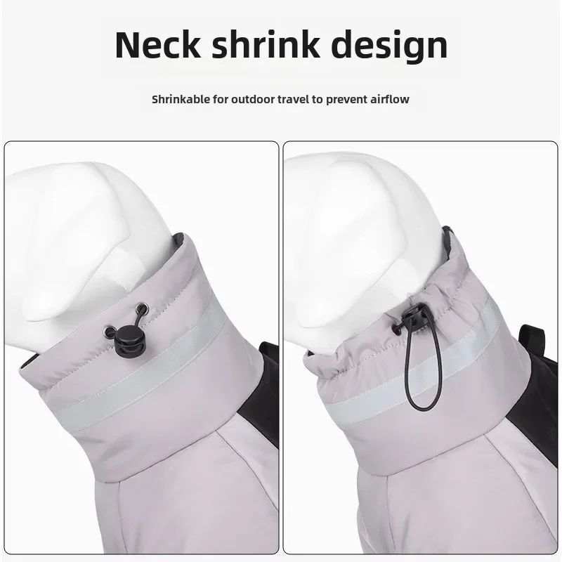 Waterdichte grote hondenjas, warme hondenkleding, winterjas, Franse hond, reflecterende hondenjas voor koud weer, sneeuwjas voor huisdieren Ritchy's Shop