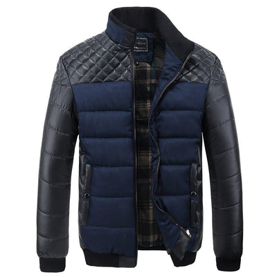Herenkleding van katoen, Koreaanse versie van de effen stiksels, katoenen herenkraag voor mannen van middelbare leeftijd, zelfontplooiingskraag Nexora Store