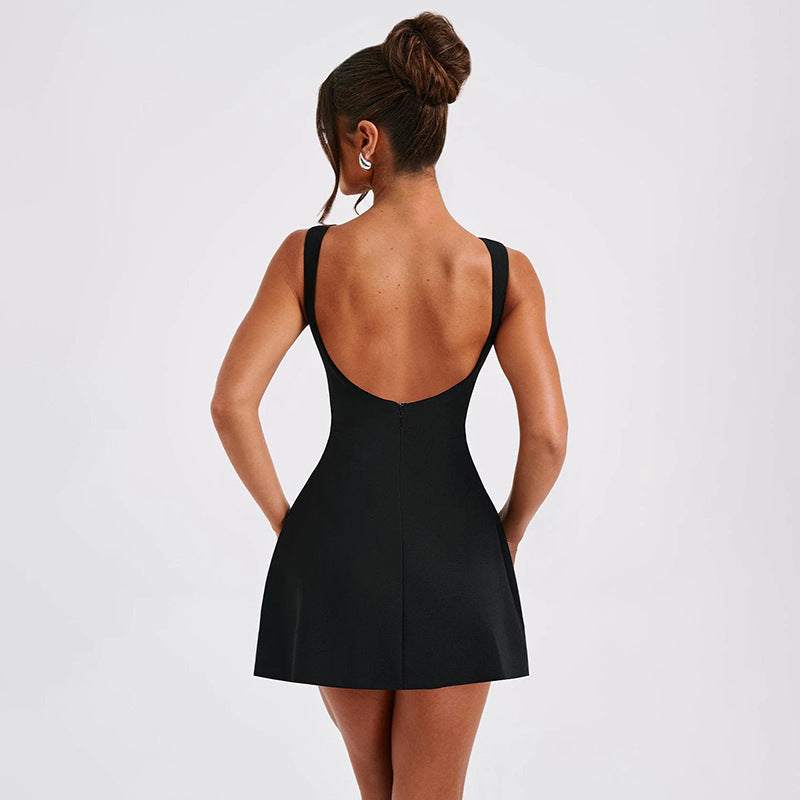 Sexy nauwsluitende jurk zonder rug Zomer mouwloze korte jurken Nexora Store