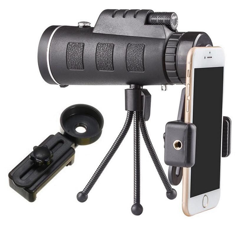 Compatibel met Apple, monoculaire telescoop, zoomscoop met kompas, telefoonclip en statief Nexora Store