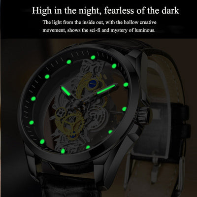 Herenhorloge Skeleton Automatisch Quartz Horloge Goud Skeleton Vintage Herenhorloge Herenhorloges Topmerk Luxe Nexora Store