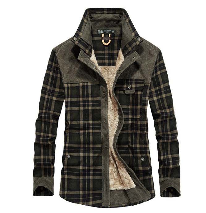 Winterjas Heren Dikke Warme Fleece Jassen Jassen Puur Katoen Geruite Jas Militaire Kleding Ritchy's Shop