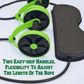 Multifunctionele Puller buikspierwiel met twee grip handvatten en verstelbare touwlengte voor fitness oefeningen