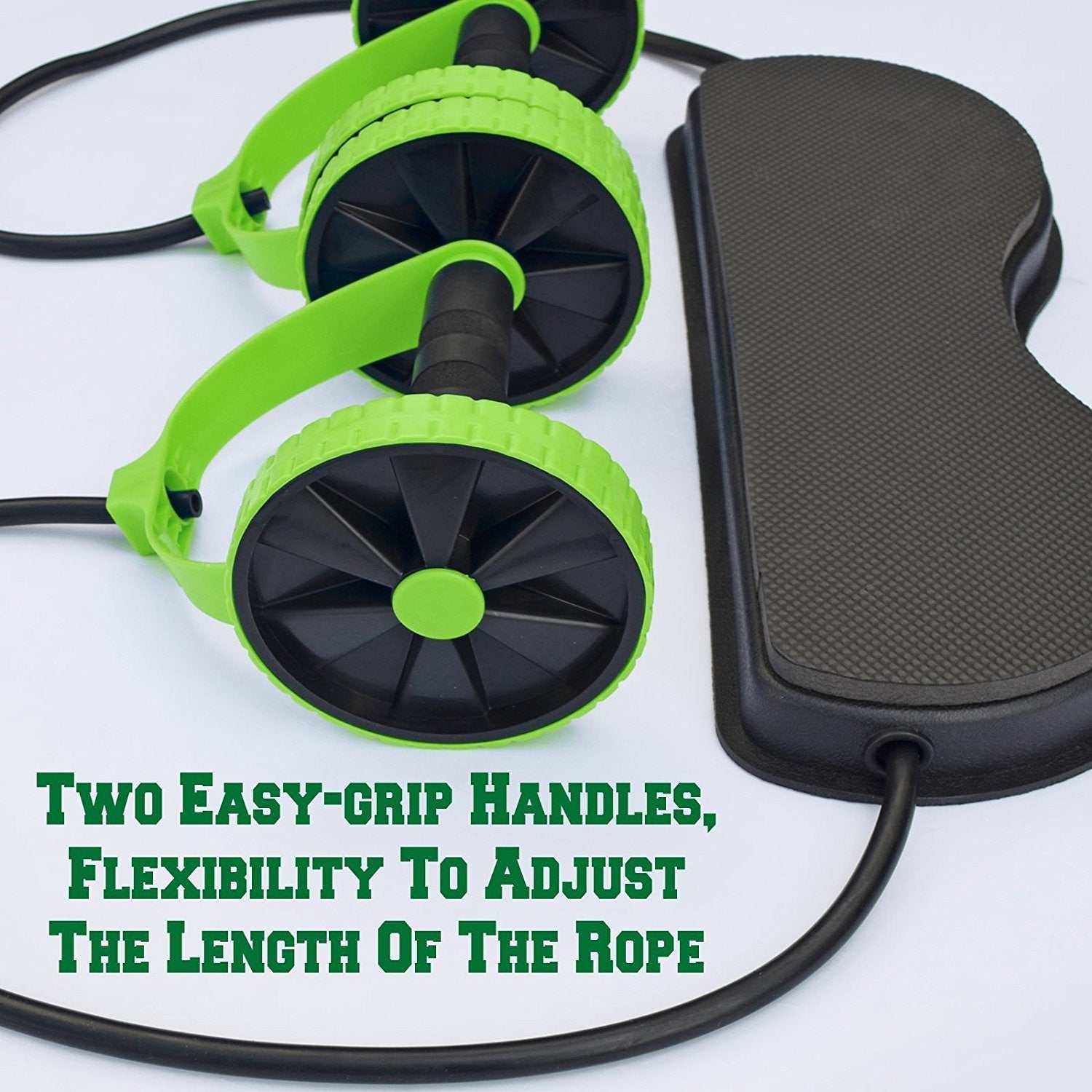 Multifunctionele Puller buikspierwiel met twee grip handvatten en verstelbare touwlengte voor fitness oefeningen