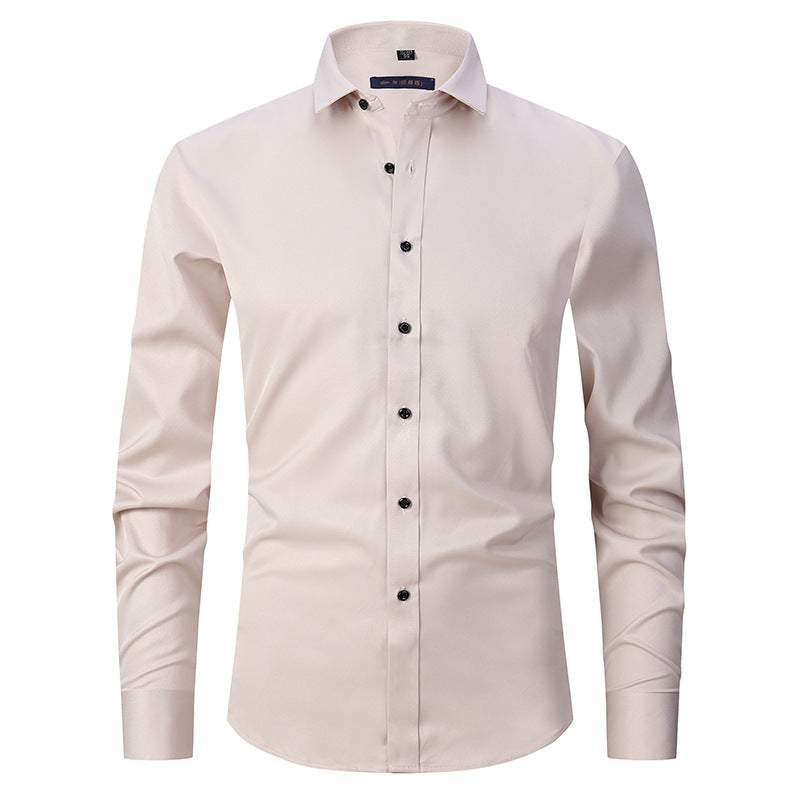 Men's Stretch Shirt Long Sleeve Non-ironing Slim Fit Nexora Store