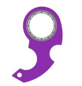 paars Fidget Spinner speelgoed sleutelhanger van kunststof en zinklegering