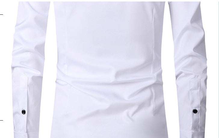 Men's Stretch Shirt Long Sleeve Non-ironing Slim Fit Nexora Store