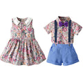 Schattige bloemen prinses shirt shorts tweedelig setje Nexora Store