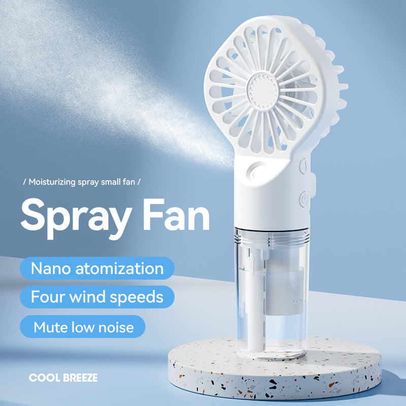 Portable Handheld Spray Fan 4-Speed Water Spray Mist Fan Summer Cooling Artifact USB Charging Summer Supplies Outdoor Mini Fan Nexora Store