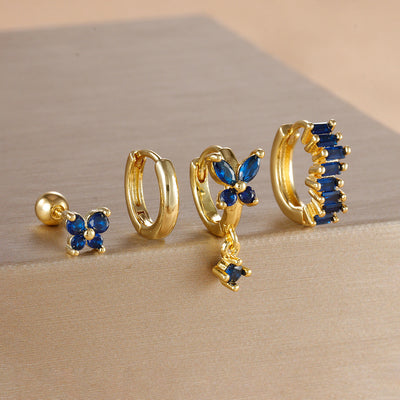 Diamond Butterfly Ear Ring Ear Clip Ear Studs Earring Set Nexora Store
