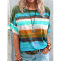 Dames T-shirt met korte mouwen en gradiëntcontrast Ritchy's Shop